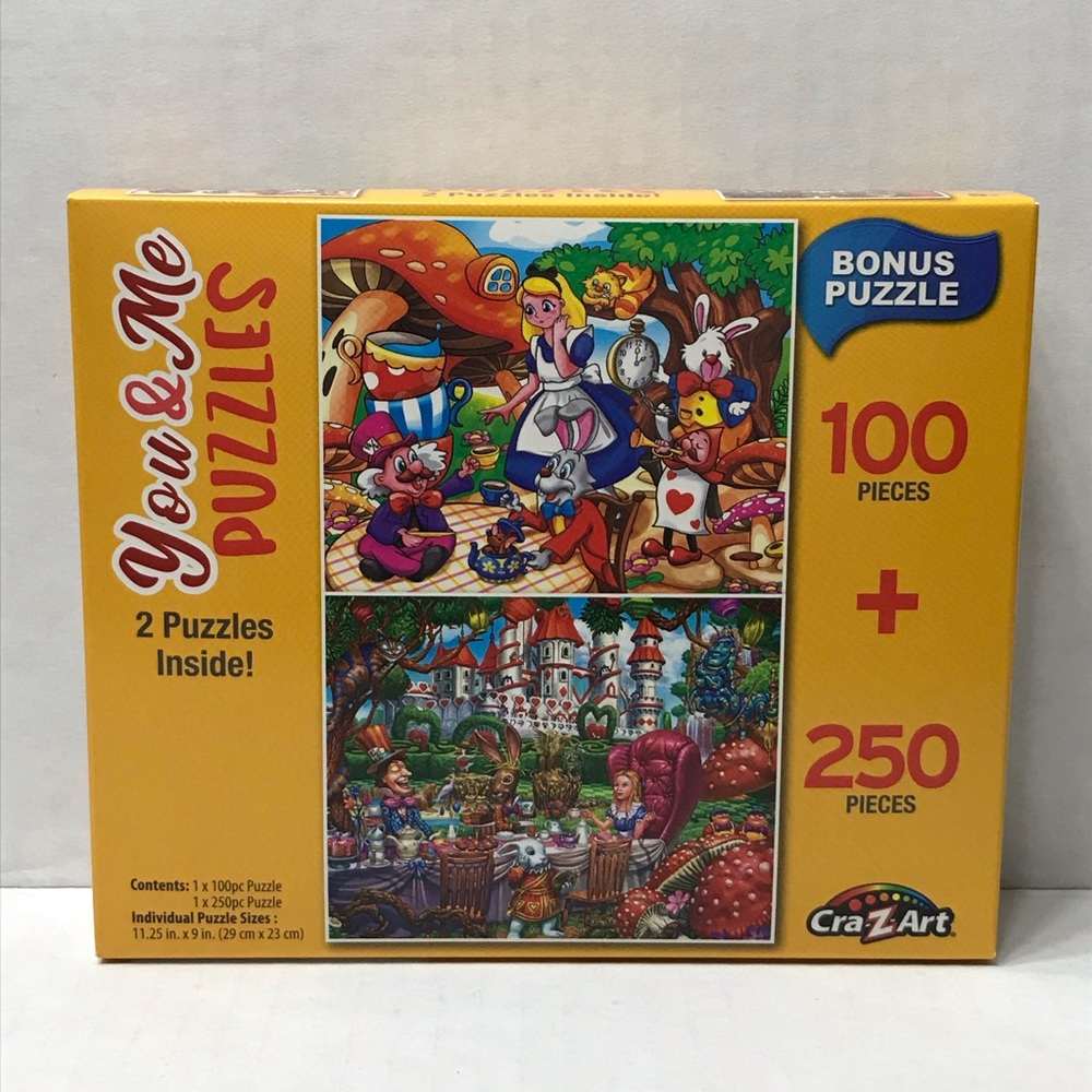🌸$4🌸 Alice in Wonderland You & Me puzzles 11.25” x 9”